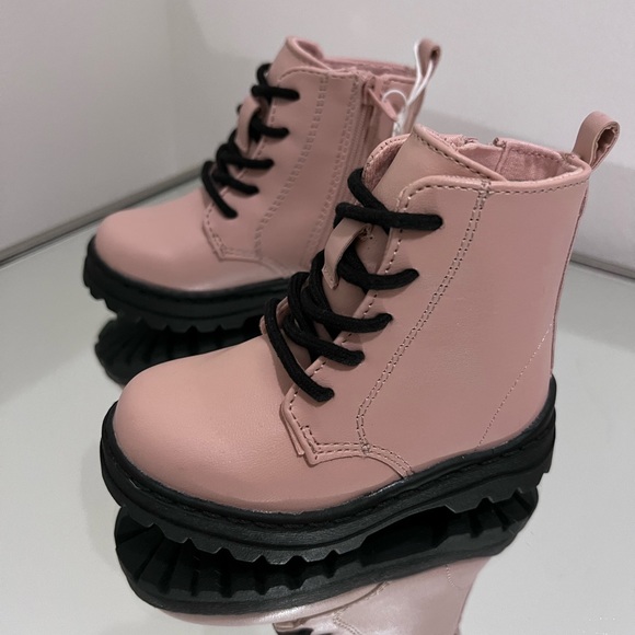 Zara | Shoes | Brand New With Tags Zara Girls Pink Combat Boots | Poshmark